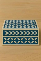 Caja Organizadora de Joyas con Incrustaciones de Hueso y Diseño Floral en Mosaico, Accesorio de Decoración de Lujo para el Hogar, Venta al Por Mayor