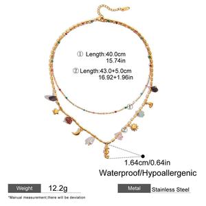 Yaz yeni ürün okyanus tarzı rüzgar paslanmaz çelik kolye kabuk kabuklu doğal taş kolye boyun dekorasyon - Product Image 6