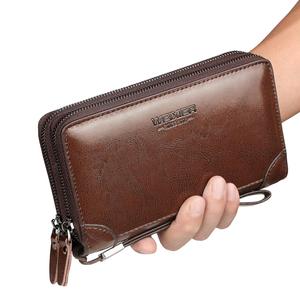 <span class=keywords><strong>Portafoglio</strong></span> da <span class=keywords><strong>Uomo</strong></span> Portatile di Grande Capacità con 12 Slot per Carte, <span class=keywords><strong>Cerniera</strong></span> Lunga, Multifunzionale, in Pelle PU, di Tendenza con LOGO Personalizzato - Product Image 2