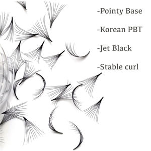 Fans préfabriqués à tige courte 4d-9d, Fans préfabriqués en soie en vrac, méga Volume 20d, Loose C <span class=keywords><strong>D</strong></span> J L Curl, Base pointue, Fans préfabriqués - Product Image 2