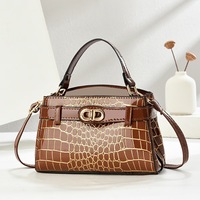 Sac à main tendance pour femme, motif crocodile, forme carrée, grande capacité, texture haut de gamme, design de niche, élégant