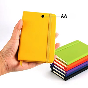 Promotional A6 Customized LOGO Printed School Pocket Portable Notebooks With PU Leather Journal for Office Gift - Product Image 1