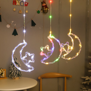Damai Ramadan Eid Christmas Decorative <b>Lights</b> with Snowman <b>Tree</b> Bells Stars Moon Home Bedroom Romantic - Product Image 6