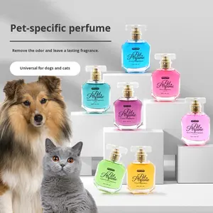 Parfum pour animaux de compagnie 50 ml, eau de toilette désodorisante, parfum de rose, parfums pour chats et chiens, parfum longue durée, éliminateur d'odeurs, spray pour animaux de compagnie - Product Image 1