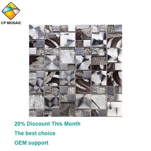 2019 nouveau design sculpture <span class=keywords><strong>résine</strong></span> mélange métal mosaïque pour dosseret de cuisine décoratif - Product Image 1