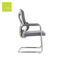 Chaise de conférence et de réunion à accoudoirs fixes, chaise d'attente pour personnel, chaise visiteur en maille, chaise de formation de bureau avec support lombaire – Vente en gros