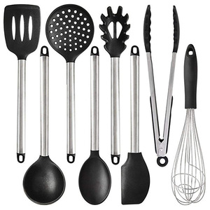 Utensili da cucina in silicone con manico in acciaio inossidabile 430 - Product Image 2