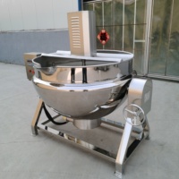 ZLPH Automatische Jacket Kettle Cooker voor sauzen, kant-en-klare maaltijden, voedselverwerkingsmachine, SUS304, energiebesparend