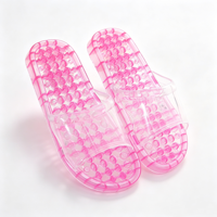 Chaussons de massage pour femmes, pour salle de bain, d'intérieur, d'été, transparents, en cristal, creux, antidérapants, à séchage rapide, pour la douche domestique