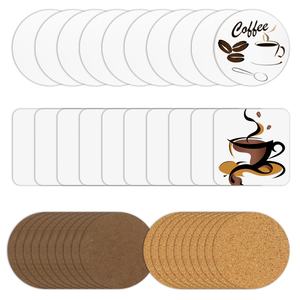 Posavasos de Madera Personalizables para Sublimación, con Base de Corcho, Posavasos de MDF Redondos y Cuadrados, Alfombrilla para Tazas - Product Image 5