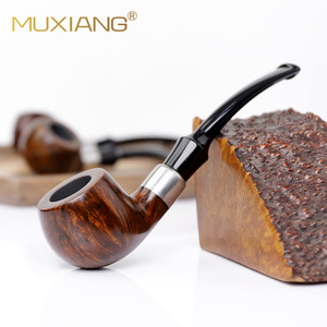 Muxiang Briarwood Pipe Prince Style 9mm Filter Solid Wood Tobacco Pipe - Product Image 1