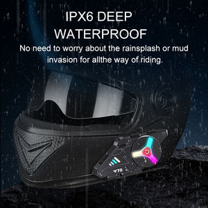 Gran oferta de auriculares para motocicleta, intercomunicador Bt con casco de Radio Fm, auriculares Bt 5,3, auriculares impermeables para exteriores - Product Image 3