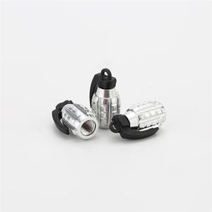 Tapa de válvula de <span class=keywords><strong>granada</strong></span> de aleación de aluminio colorida en stock, accesorio exterior - Product Image 1