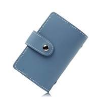 Portefeuille fin en cuir PU pour cartes de crédit, motif élégant, pour cartes Visa et d'identité