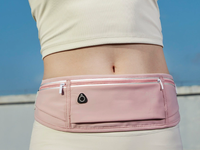 Sac banane en nylon imperméable personnalisé avec logo, réfléchissant, léger, avec fermeture éclair, pour la course à pied, les sports de plein air et le fitness