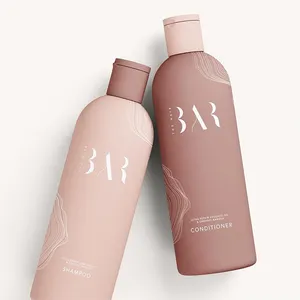 Flacone per shampoo e balsamo con superficie opaca personalizzata da 300ml 500ml