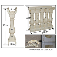 Moule en plastique pour poteau de clôture en béton, balustre, pilier, balustrade, garde-corps, barrière, vase, borne, palissade - Vente en gros