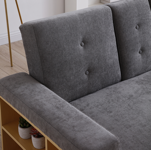 Modern Convertible Reclining Sleeper <b>Sofa</b> Multifunctional Double Folding <b>Sofa</b> <b>Bed</b> Storage Ottoman Box Drawer Living Room Hotel - Product Image 2