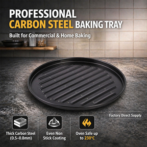 <span class=keywords><strong>Plaque</strong></span> à <span class=keywords><strong>pizza</strong></span> ronde peu profonde antiadhésive écologique XINZE, outils de cuisson, <span class=keywords><strong>plaque</strong></span> à <span class=keywords><strong>pizza</strong></span> en acier au carbone pour la cuisine à domicile - Product Image 1