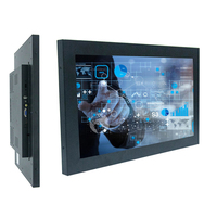 Écran LCD industriel intégré de 18,5 pouces, PC sans ventilateur, tablette Android verticale capacitive, étanche à la poussière IP65, écran tactile USB