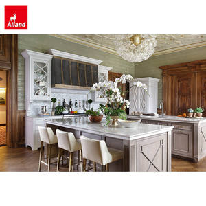 Gabinete de <span class=keywords><strong>Cocina</strong></span> de Alta Calidad Allandgroup, Estilo Americano, Madera Maciza de Roble Rojo y Arce, con Inserto de Madera con Ranuras - Product Image 4