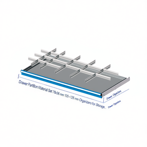 Fami <b>Drawer</b> Partition Material Set 78x36 mm Front Height 100-125 mm Organizers for Storage - Product Image 3
