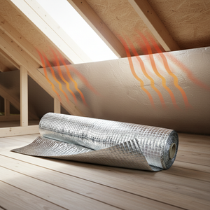 Film en aluminium isolant réfléchissant imperméable de 75 m2, fabrication OEM - Rouleau de 1,5 m x 50 m - Product Image 1