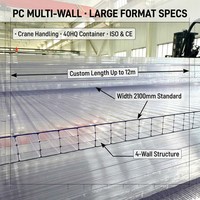 Panneau en polycarbonate pour serre à double paroi, diffuseur, 80 microns, anti-UV, 8 mm, 10 mm, pour pépinière commerciale