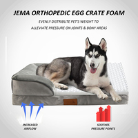 Großhandel Luxus Orthopädisches Hundebett Wasserdichtes Memory-Schaum Haustier-Sofabett Hersteller Maßgefertigtes OEM Großes Hundecouch-Bett