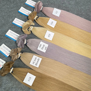 100% vague naturelle de la plus haute qualité attachée à la main style de trame extensions de cheveux humains vierges vietnamiens bruts prix de gros - Product Image 6
