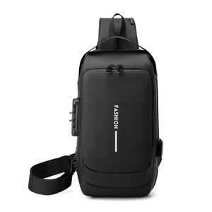 Venta caliente tendencia Puerto USB diseñador mochila lateral bolsa <span class=keywords><strong>Cartera</strong></span> de mujer bandolera hombres Sling bolsas para hombres viajes de negocios - Product Image 1