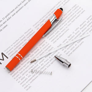 Pena bola hitam 1.0mm kustom, spidol Laser terukir Logo promosi ekonomis Stylus logam untuk - Product Image 6