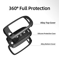 Funda de Aleación de Zinc para Llave Remota Plegable de 3 Botones para Changan CS15/CS35/CS75/CS95/V3/V5/V7/Eado/Raeton Plus Coupe