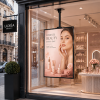 Écran LCD HUSHIDA haute luminosité orienté vers la fenêtre, affichage numérique suspendu au plafond, moniteur TV, système Android