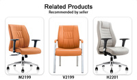 Chaise de bureau de direction moderne de luxe, pivotante et inclinable, ergonomique, en cuir synthétique, réglable en hauteur, pour bureau à domicile
