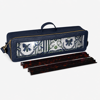 Sac bandoulière de luxe en cuir PU pour Mahjong américain, étui de transport portable pour tuiles de Mahjong avec fenêtre transparente