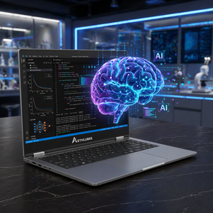 AETHLUMIS 4K, Gafas 3D Profesionales sin Lentes con 128 GB de RAM, 50 TOPS NPU para Pasillos 3D en Inmobiliarias y Ordenación Urbana, Portátil - Product Image 1