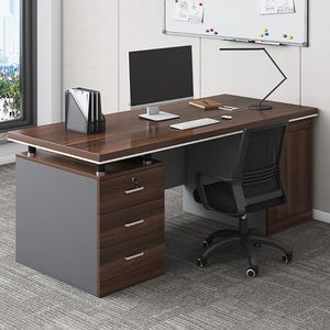 Computer <b>Desk</b> With Drawers Modern Office <b>Desk</b> For Study Workstation Furniture - Product Image 1