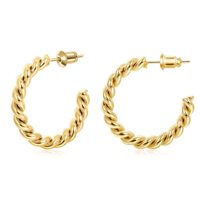 Agent de dropshipping 2026 Mode Beauté Unique Ensemble de boucles d'oreilles créoles givrées en acier inoxydable pour femmes