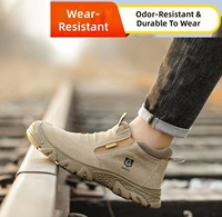 Bottes de sécurité antidérapantes 6KV avec semelle en caoutchouc à crampons agressifs, soufflet élastique, chaussures de travail industrielles légères