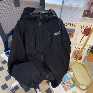 Chaqueta Cortavientos Impermeable Personalizada OEM para Exteriores, 100% Algodón, Larga, Gruesa, para Otoño, Unisex - Product Image 3