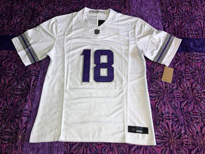 Nouveau maillot de football du Minnesota 2026 # Maillot américain brodé Justin Jefferson T.<span class=keywords><strong>J</strong></span>. Hockenson <span class=keywords><strong>J</strong></span>.<span class=keywords><strong>J</strong></span>. McCarthy Andrew Van Ginkel - Product Image 2