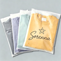 Sac d'emballage pour vêtements réutilisable en PE avec fermeture éclair, en plastique transparent givré, avec logo personnalisé, couleur personnalisée, impression en gravure