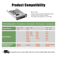 Tout neuf et d'origine 0KG1CH 3.5 ''SAS SATA Server Tray Caddy pour Dell 13th PowerEdge R730 R630 T640 T630 Etc. Support HDD KG1CH