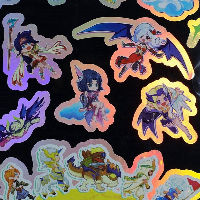 Holographic Stickers Custom Die Cut Vinyl Sticker for Laptop Decal