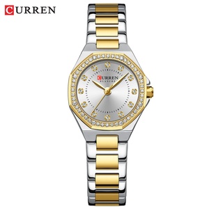Montre à quartz CURREN 9100 originale pour femmes, élégante et tendance, en acier inoxydable, étanche - Product Image 1