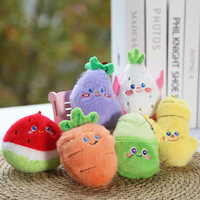 Mignon mini-pendentif en peluche de fruits en fourrure de vison jouet doux créatif peluches légumes personnalisé animaux en peluche cadeaux de mariage