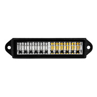 Feu de signalisation LED stroboscopique 12-36V 12W bicolore ambre-bleu à 5 fils, lampe de grille clignotante d'urgence pour camion, voiture, remorque