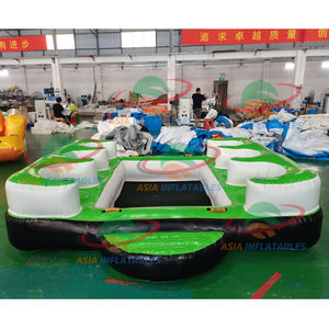 Île flottante géante de qualité supérieure pour 6 personnes, tube flottant pour fête aquatique sur lac ou rivière - Product Image 2