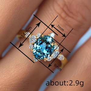 Anello con Design a Fiocco di Neve Blu, Stile Invernale per Donne - Product Image 5